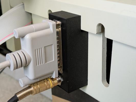 Serial port / RCA holder box in use